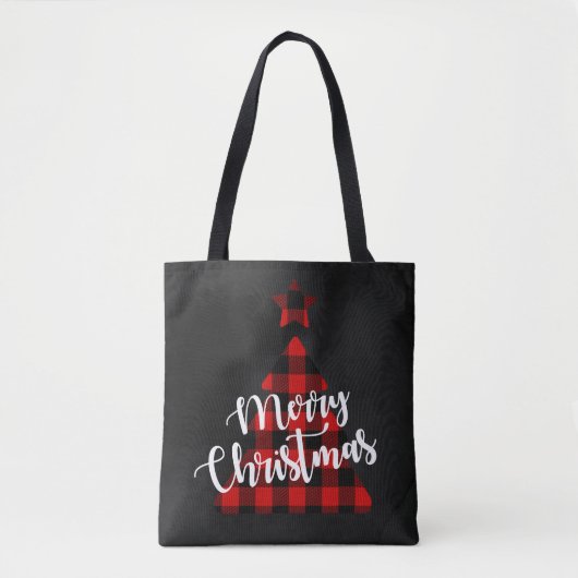 Buffalo Karierter Weihnachtsbaum Tasche (Vorderseite)