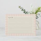 Buffalo Kariertes Brautparty Rezept Karte (Stehend Vorderseite)