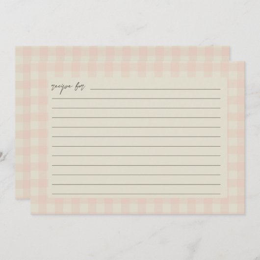 Buffalo Kariertes Brautparty Rezept Karte (Vorne/Hinten)