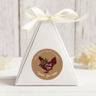 Buffalo Kariertes Familienbauernhähnchen Runder Aufkleber