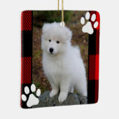 Buffalo Kariertes Foto für Hunde Keramikornament (Rechts)