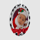 Buffalo Kariertes Foto Weihnachten Ornament (Vorderseite)