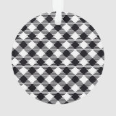 Buffalo Kariertes Foto Weihnachten Ornament (Rückseite)