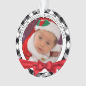Buffalo Kariertes Foto Weihnachten Ornament (Vorderseite)