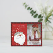 Buffalo Kariertes Foto Weihnachten Postkarte (Stehend Vorderseite)