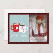 Buffalo Kariertes Foto Xmas Neujahr Folkart Hot Co Postkarte (Vorne/Hinten)