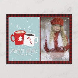 Buffalo Kariertes Foto Xmas Neujahr Folkart Hot Co Postkarte