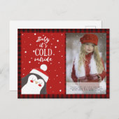 Buffalo Kariertes Foto Xmas Neujahr Folklore Art P Postkarte (Vorne/Hinten)