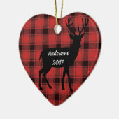 Buffalo Kariertes Hirschdesign Keramikornament (Links)