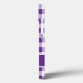 Buffalo Kariertes Muster Lila White Personalize Case-Mate iPhone Hülle (Rückseite / Links)