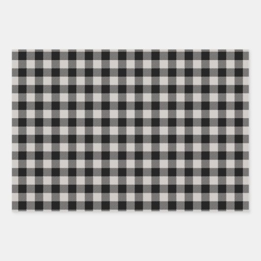 Buffalo Kariertes Muster Set Weihnachten Geschenkpapier Set (Vorderseite 3)