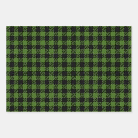 Buffalo Kariertes Muster Set Weihnachten Geschenkpapier Set (Vorderseite 2)