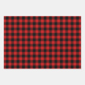 Buffalo Kariertes Muster Set Weihnachten Geschenkpapier Set (Vorderseite)