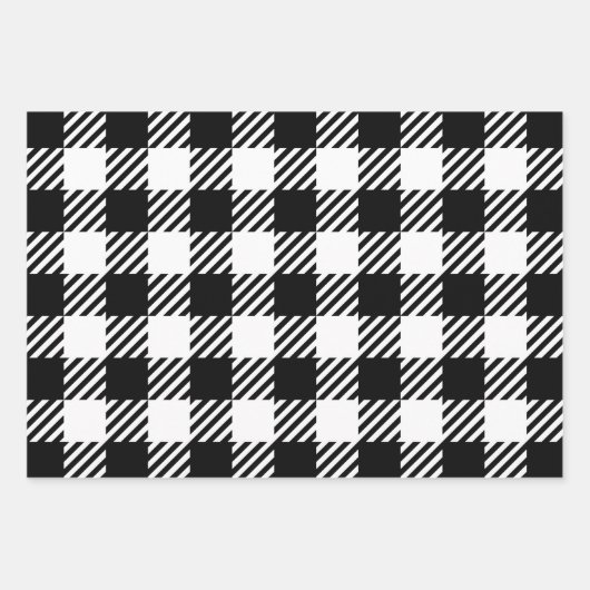 Buffalo Kariertes Papierpaket für große Karos Geschenkpapier Set (Vorderseite)