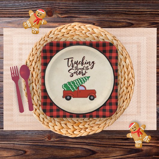 Buffalo Kariertes Party Pappteller