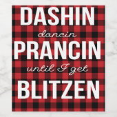 Buffalo Kariertes Party Weinflaschen Etikett (Einzelnes Label)