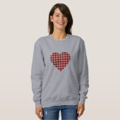 Buffalo kariertes Shirt, Frauen valentinisches Shi Sweatshirt (Vorne ganz)