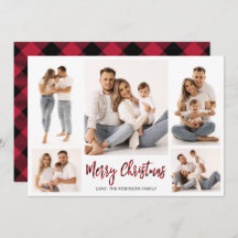 Buffalo Kariertes Skript 5 Foto Collage Weihnachte