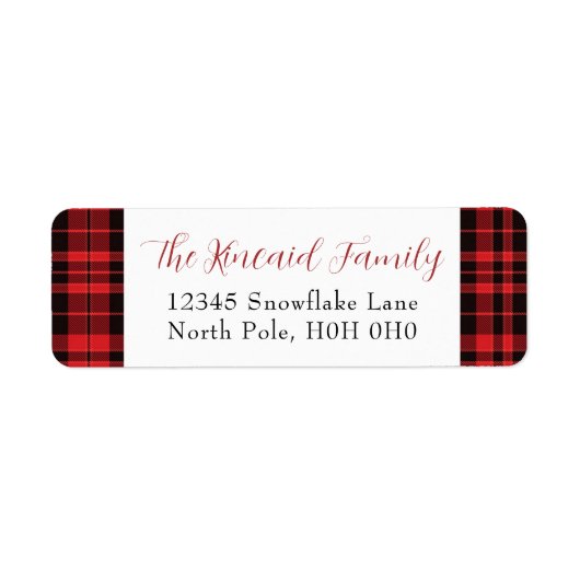 Buffalo Kariertes Weihnachtsrücksendesiegel (Vorne)