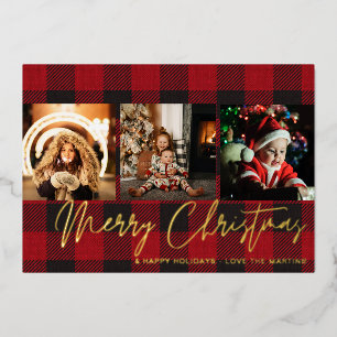 Buffalo Karo 3 Foto Frohe Weihnachten Folieneinladung