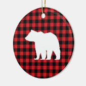 Buffalo Karo Bären Wildniskabine Keramik Ornament (Links)