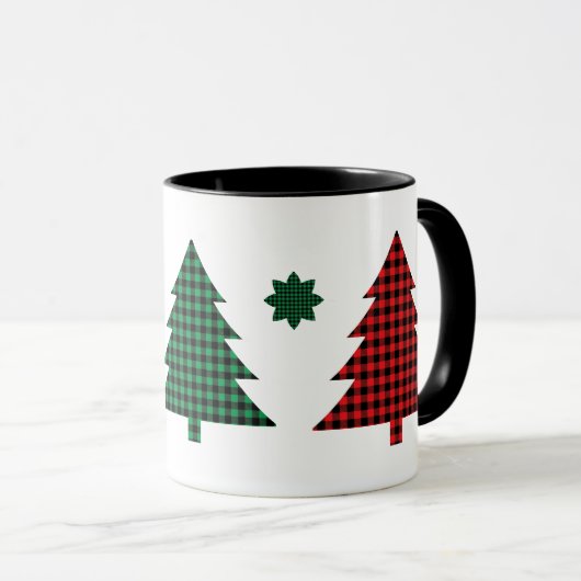 Buffalo-Karo-Bäume Tasse (VorderseiteRechts)