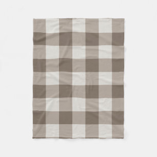 Buffalo Karo Beige Cream Ivory Gingham Fleecedecke