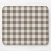 Buffalo Karo Beige Cream Ivory Gingham Mousepad (Vorne)