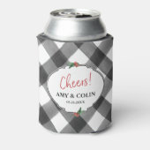 Buffalo Karo Black & White Cheers Hochzeit nach Ma Dosenkühler (Kanne Rückseite)
