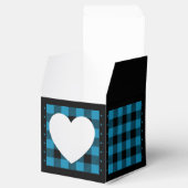 Buffalo Karo - Blau und Schwarz - Herz-Gefallen Bo Geschenkschachtel (Geöffnet)