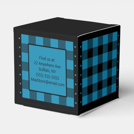 Buffalo Karo - Blau und Schwarz - klassisch Geschenkschachtel (Rückseite)