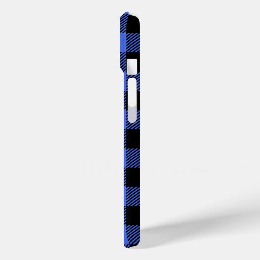 Buffalo Karo Blue & Black Lumberjack Kariertes Dek Case-Mate iPhone Hülle (Rückseite / Links)