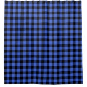 Buffalo Karo Blue & Black Lumberjack Kariertes Dek Duschvorhang (Vorderseite)