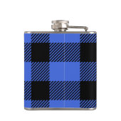 Buffalo Karo Blue & Black Lumberjack Kariertes Dek Flachmann (Rückseite)