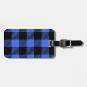 Buffalo Karo Blue & Black Lumberjack Kariertes Dek Gepäckanhänger (Vorderseite horizontal)