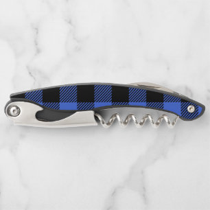 Buffalo Karo Blue & Black Lumberjack Kariertes Dek Kellnermesser