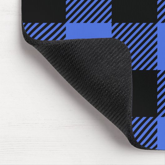 Buffalo Karo Blue & Black Lumberjack Kariertes Dek Mousepad (Ecke)
