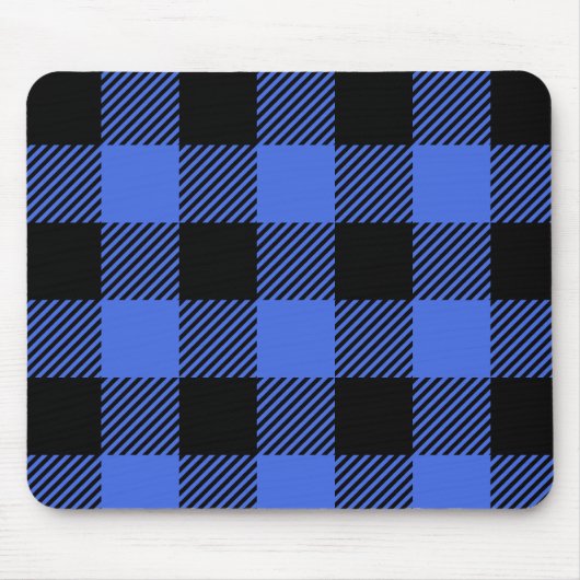 Buffalo Karo Blue & Black Lumberjack Kariertes Dek Mousepad (Vorne)