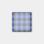 Buffalo Karo Blue & Black Lumberjack Kariertes Dek Post-it Klebezettel (Vorderseite)