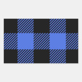 Buffalo Karo Blue & Black Lumberjack Kariertes Dek Rechteckiger Aufkleber (Vorderseite)