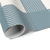 Buffalo Karo Blue Simple Stilvolle Weihnachten Geschenkpapier (Rolleneckpunkt)