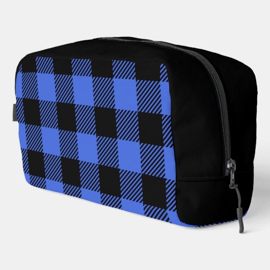 Buffalo Karo Blue und Black Lumberjack Kariert Waschbeutel (Rechte Ecke)