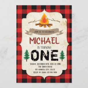 Buffalo-Karo-Bonfire-Party-Einladung Einladung