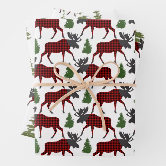 Buffalo Karo Bull Moose Geschenkpapier Set (Beispiel)