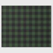 Buffalo Karo Celtic Green and Black Squares Karier Geschenkpapier (Flach)