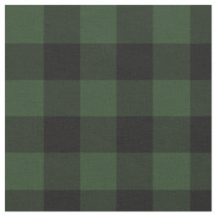 Buffalo Karo Celtic Green and Black Squares Karier Stoff