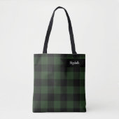 Buffalo Karo Celtic Green and Black Squares Karier Tasche (Vorderseite)