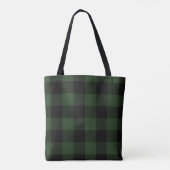 Buffalo Karo Celtic Green and Black Squares Karier Tasche (Rückseite)
