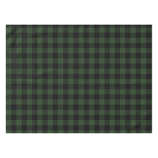 Buffalo Karo Celtic Green and Black Squares Karier Tischdecke (Vorderseite (Horizontal))