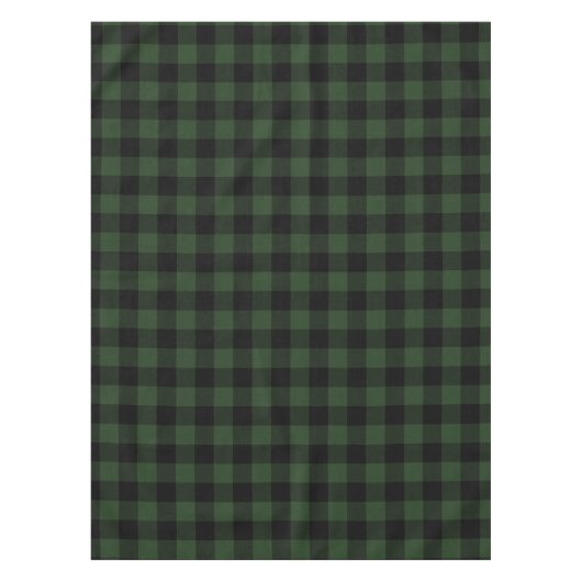 Buffalo Karo Celtic Green and Black Squares Karier Tischdecke (Vorderseite)